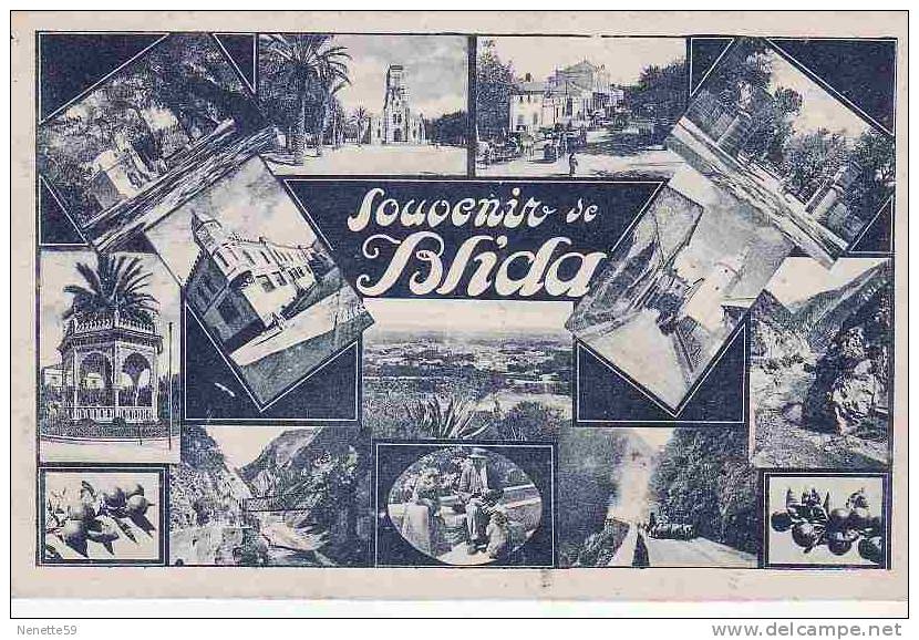 BLIDA 1927 Carte Souvenir 13 vues dont animées