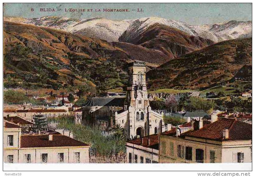 BLIDA 1926 l´Eglise et la Montagne