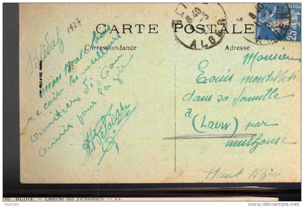 BLIDA  timbre  1927