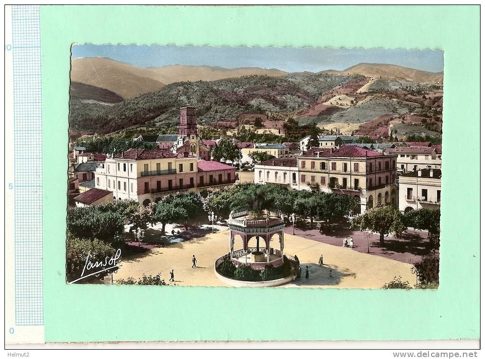 MEA55 ALGERIE - BLIDA La Place d´ Armes animée kiosque église (voir description 2scan) Ed. JANSOL n°36  format 8,8x13,8