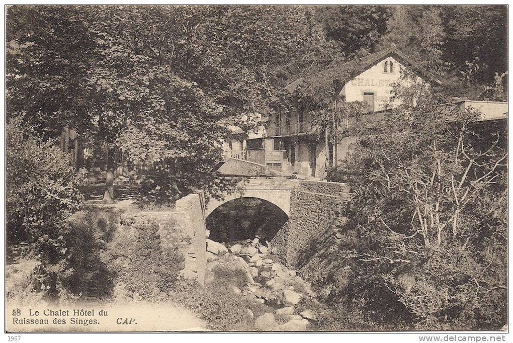 -  CPA  -  Algérie  -     BLIDA  -   Le Châlet Hôtel du Ruisseau des Singes    -