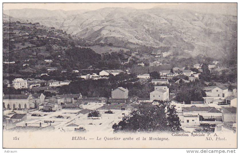 cpa-alg-blida--le quartier arabe et la montagne