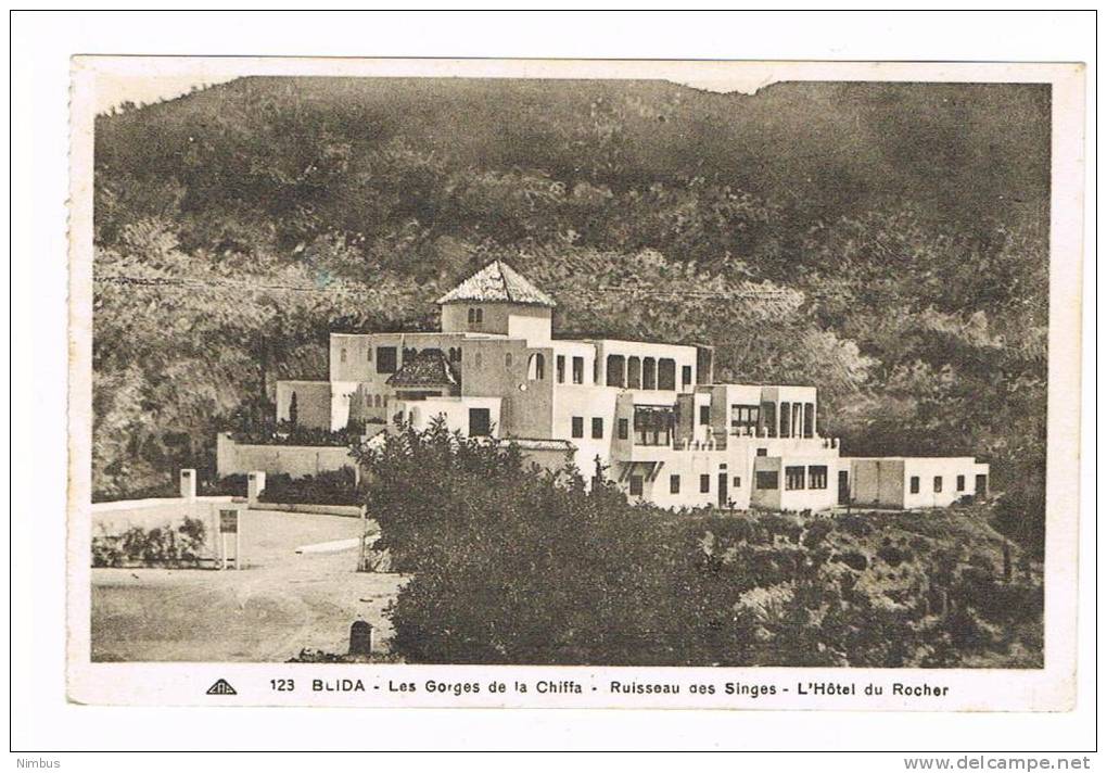 CPSM Blida Les gorges de la Chiffa Ruisseau des singes  Hôtel du Rocher