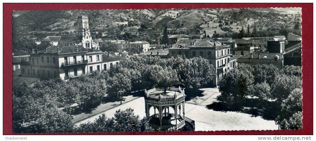 CPSM Panoramique  ALGERIE - BLIDA - Place D´Armes - Eglise-  Voir VERSO - ALGERIA - AFRICA - Carte AFRIQUE