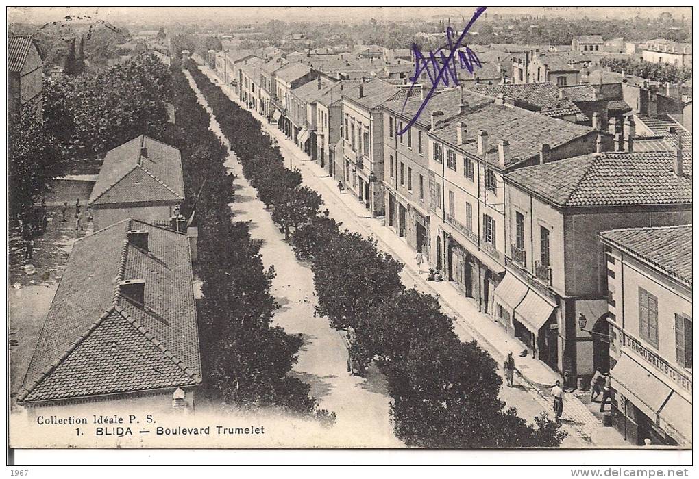 Algérie -   CPA    -  BLIDA   -  Boulevard Trumelet -