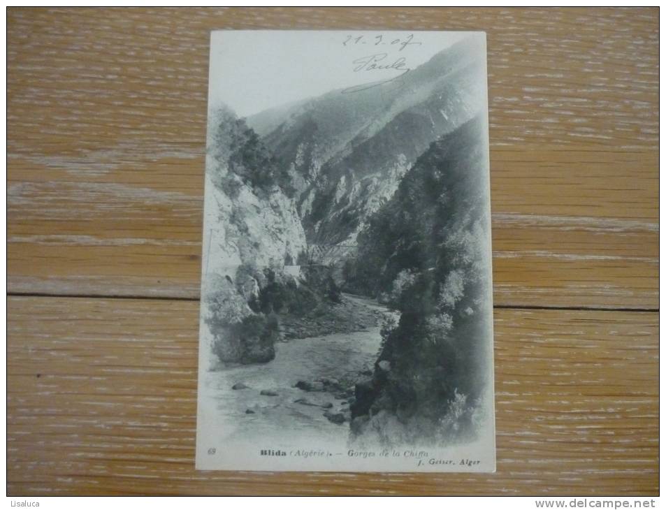CPA BLIDA - GORGES DE LA CHIFFA-