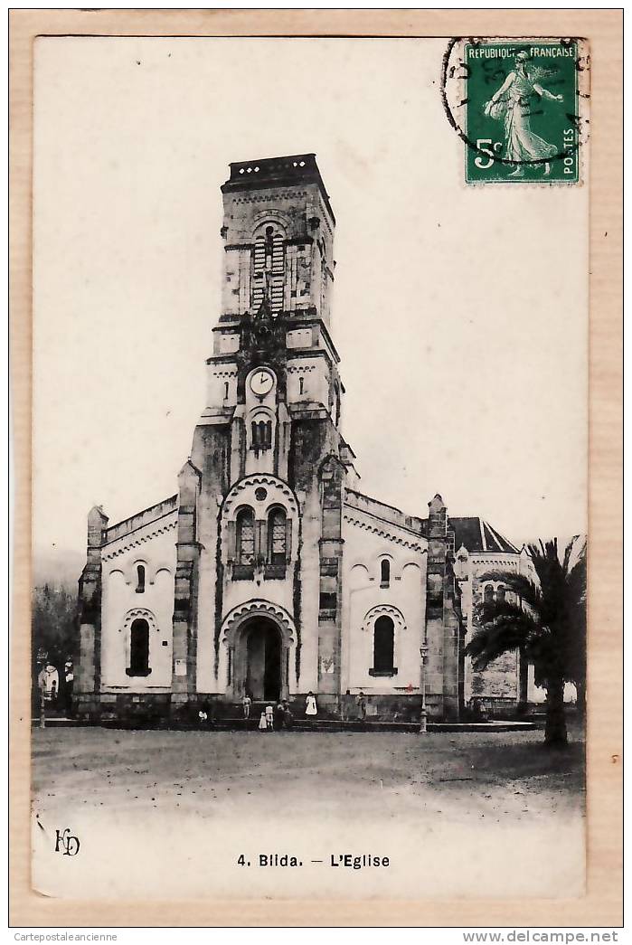 BLIDA EGLISE saint charles le 19.11.1910 ¤ KD 4 ¤ ALGERIE ALGERIA ALGERIEN ARGELIA ALGERIJE ¤623AAB