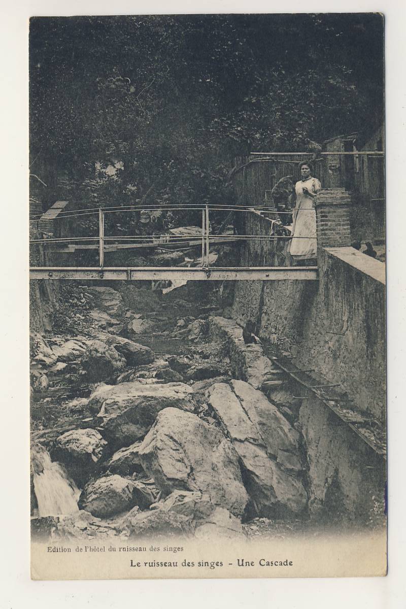 carte  de  blida  gorges de la chiffa hôtel du ruisseau des singes  ( recto verso )