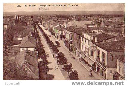 REF2182 ALGERIE.BLIDA .PERSPECTIVE DU BOULEVARD TRUMELET
