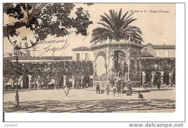 BLIDA PLACE D´ARMES  CARTE ECRITE