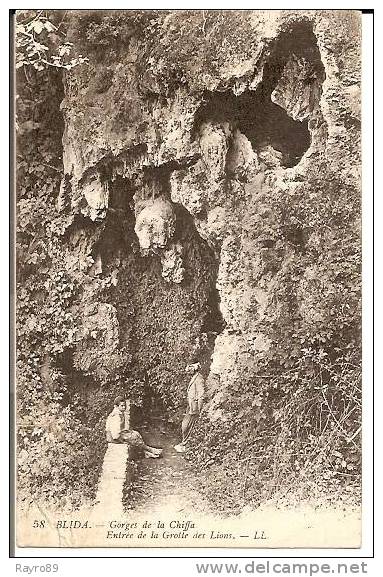 Algérie - Blida - Gorges de la Chiffa - Entrée de la Grotte des Lions