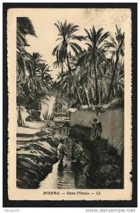 DD / ALGERIE / BISKRA / DANS L´ OASIS / ENFANTS DANS LE RUISSEAU / CIRCULEE EN 1928