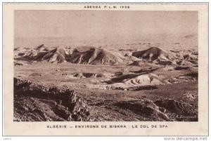 Algerie - 1928, Environs de Biskra, Le Col de SFA, circule non