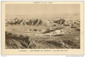 Environs de BISKRA - Le Colde SFA (Agenda P.L.M. 1928)