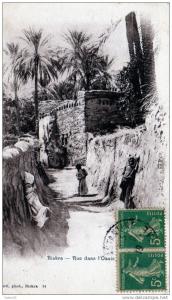 Biskra . rue dans l´oasis
