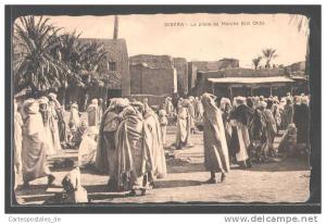 CPA Biskra, La place du Marche Sidi okba