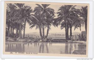 biskra  bords de l'oued anime circulee 1925