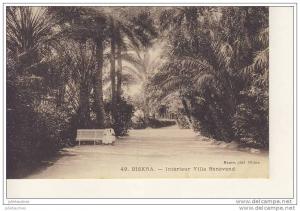 biskra intérieur villa benevend cpa bon état