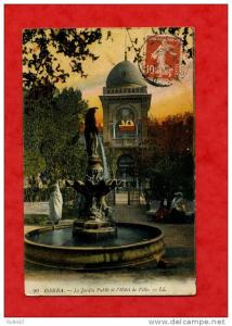 * ALGERIE-BISKRA-Le   Jardin Public et l´Hotel de Ville^1913