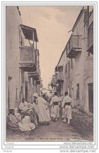 G-BISKRA RUE DES OULED NAILS CPA CIRCULEE