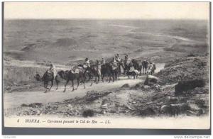 - ALGERIE - CPA vierge BISKRA - Caravane passant le Col de Sfa (belle animation) - Editions Lévy n° 4 -