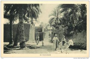 CPA   ALGERIE    AU VIEUX BISKRA   ANE  SCANS RECTO VERSO