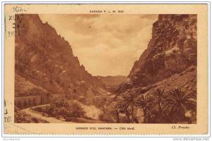 1930 -  BISKRA - EL-KANTARA - Gorges d'El Kantara - Côté Nord - CPA issue de l'Agenda PLM 1930 - TRES TRES BELLE CPA - T