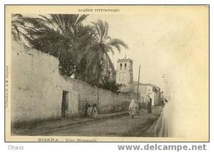 cpa en bon état-Biskra-une mosquée-collection D§M -dos non divisé(animé)