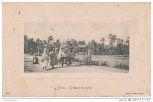 CPA - PAYS ETRANGER-ALGERIE- BISKRA - Le retour du Marché