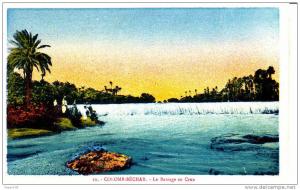 ALGERIE COLOMB BECHAR  LE BARRAGE EN CRUE.