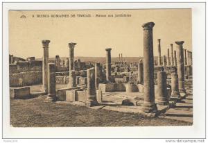 ruines romaines de timgad ( près de batna ) maison aux jardinières