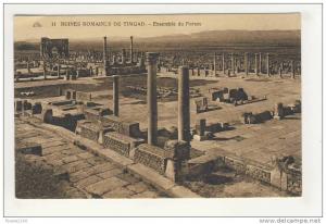 ruines romaines de timgad ( près de batna ) ensemble du forum