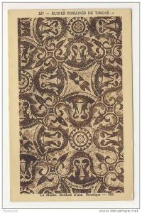 ruines romaines de timgad ( près de batna ) le musée bordure d' une mosaïque