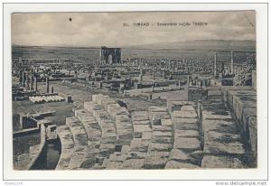 ruines romaines de timgad ( près de batna ) ensemble vue du théâtre