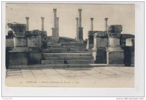 ruines romaines de timgad ( près de batna ) entrée et portique du forum