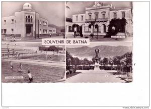 BATNA  -  N° 40   -    4  vues  Nouvelle Medersa, Hôtel de ville, Piscine municipale, Monument aux morts