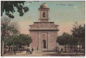 BATNA -  DEVANT L´EGLISE  -  CACHET du COLONEL 3e REGIMENT D´AFRIQUE