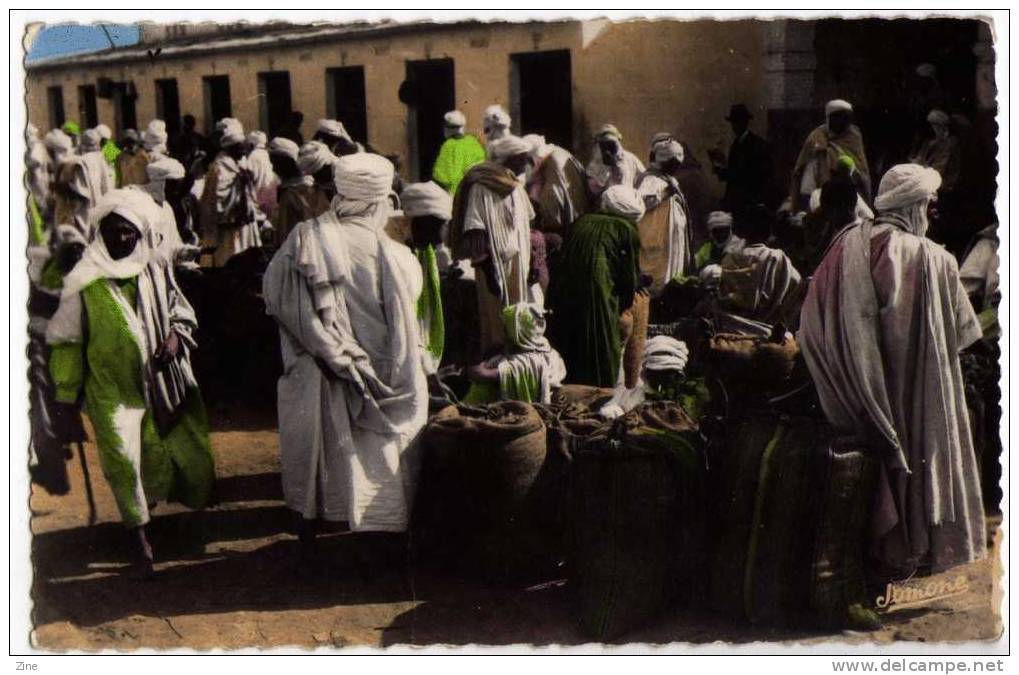 Algérie - Carte Postale Biskra - Le Marché (Edition JOMONE)
