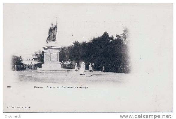 BISKRA 1900  STATUE DU CARDINAL LAVIGERIE