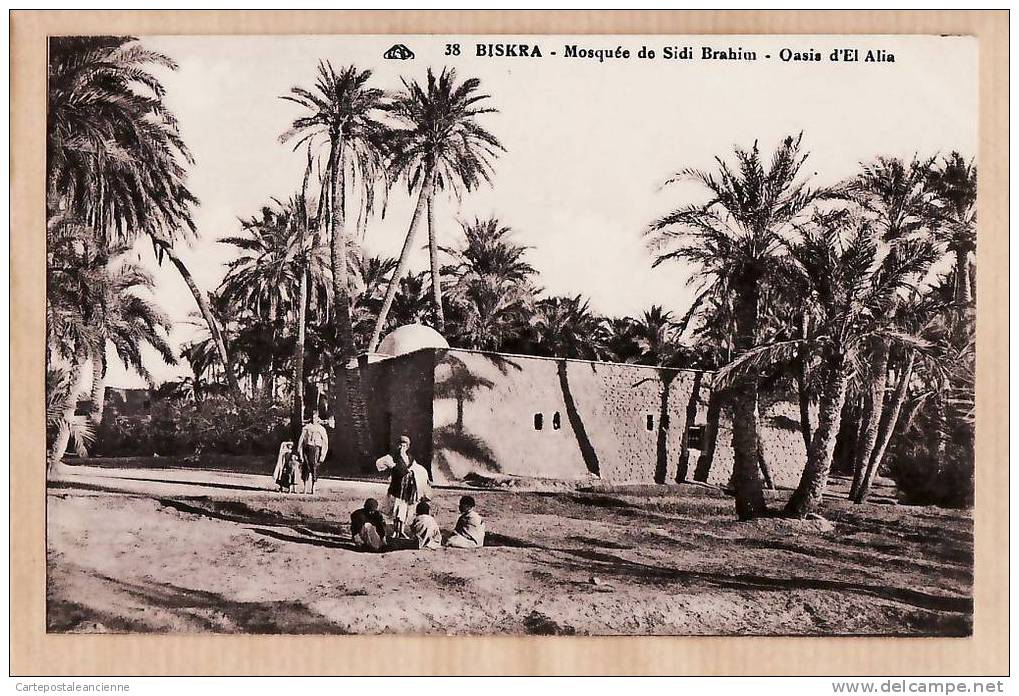 BISKRA MOSQUEE SIDI BRAHIM OASIS EL ALIA 1930s ¤ CAP 38 ¤ ALGERIE ALGERIA ALGERIEN ARGELIA ALGERIJE ¤560AA