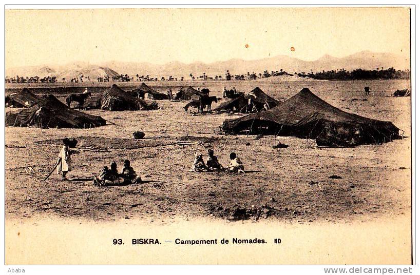 BISKRA CAMPEMENT DE NOMADES