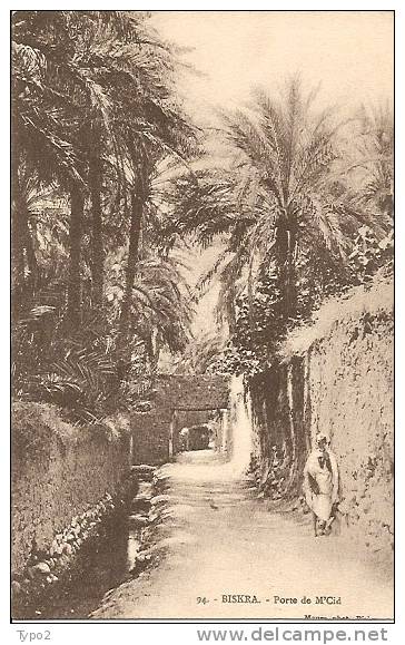 BISKRA - Porte de M'Cid CPA ph Maure TBE