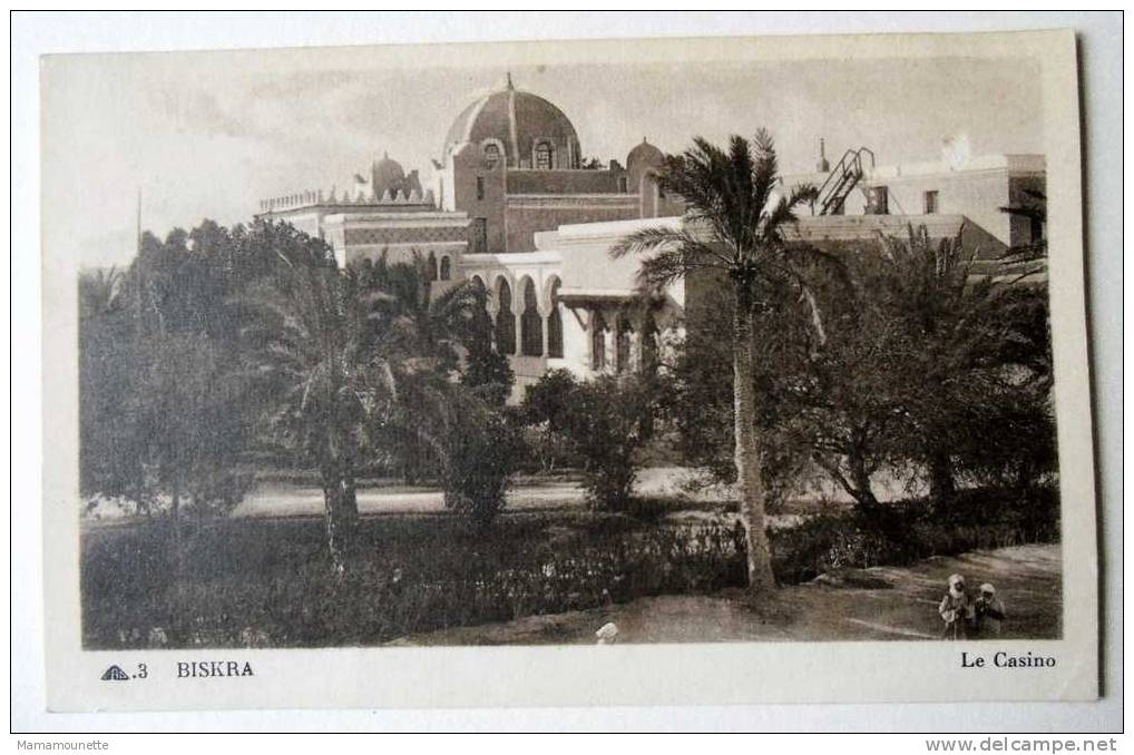 Algérie - CP N° 396G - Biskra, Le Casino - CPSM/N (état dos)
