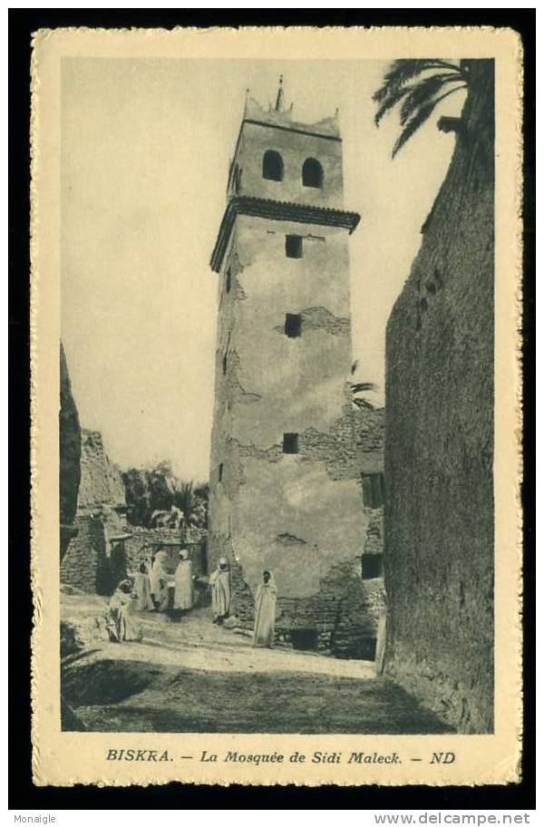 CPA AFRIQUE ALGERIE BISKRA LA MOSQUEE DE SIDI MALECK / ND