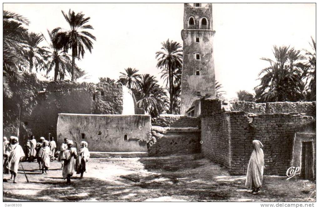 ALGERIE VIEUX BISKRA MOSQUEE DE SIDI MOUSSO CPSM VOYAGEE 1955