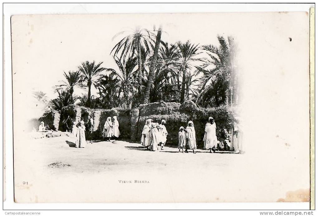 Algerie Aures Vieux BISKRA palmeraie CPA 1890s GEISER 91 Algeria Algerien Argelia Algerije