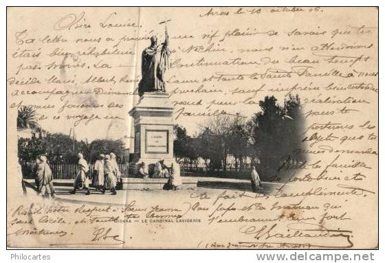 BISKRA   -   Monument du Cardinal Lavigerie  -  (1906) - dos simple