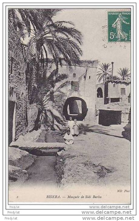 G-  BISKRA MOSQUEE DE SIDI BARKA CPA CIRCULEE