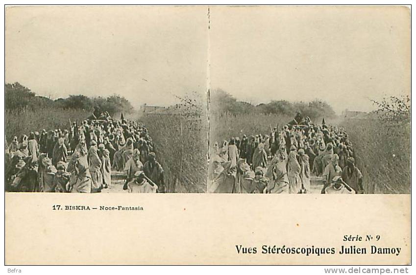 CPA           Biskra    Noce  Fantasia     vues     stéréoscopiques     animée      D-635
