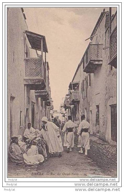 G-BISKRA RUE DES OULED NAILS CPA CIRCULEE